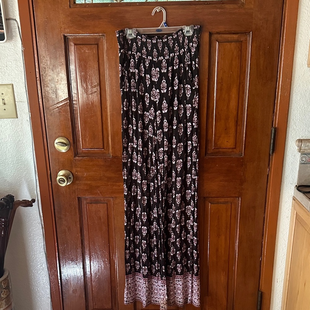 Bohemian Print Black and Pink Pants